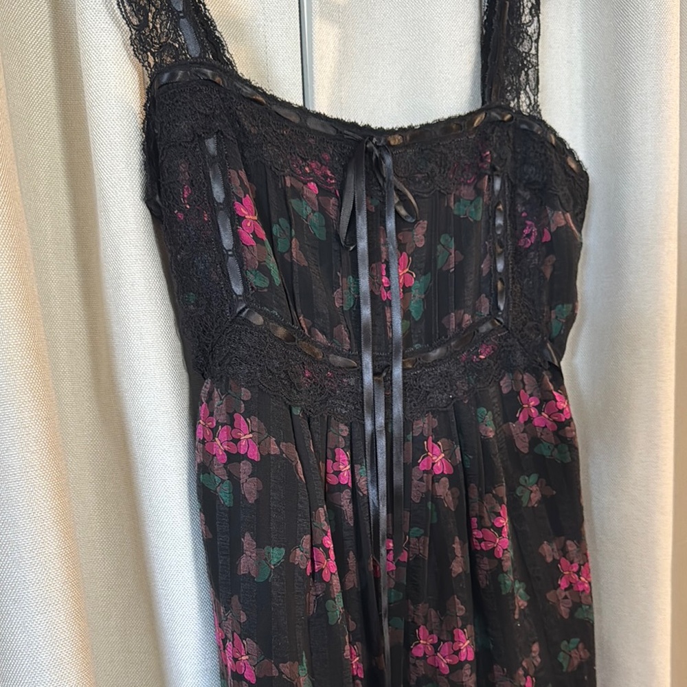 Betsey Johnson Lace & Ribbon Butterfly Dress